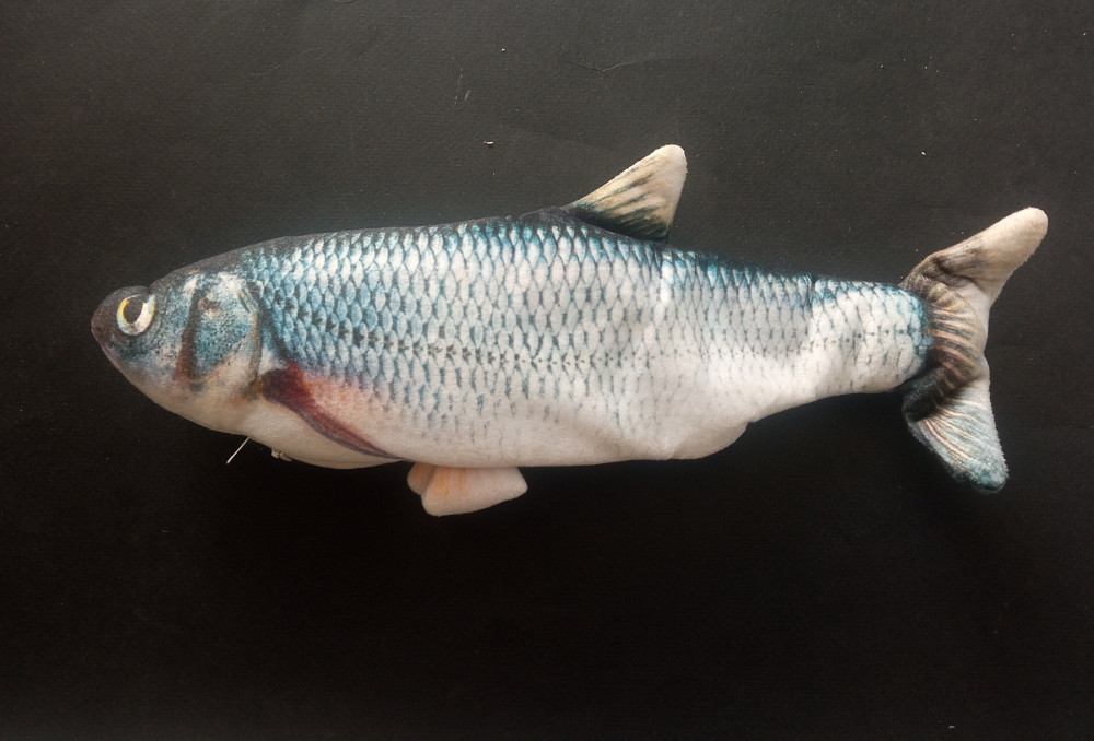 Іграшка для кота риба сіра що рухається вібрує 22709 Луцк - изображение 1