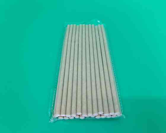 Соломка паперова трубочка Гофра 25шт крафт (1 шт) Харків