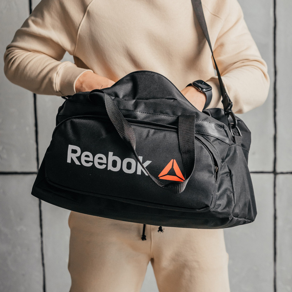 Дорожня сумка Смуга Білий Рібок чоловіча для подорожей чорна 50*26*20 см, спортивна сумка чоловічаMasterSem Київ - фото 3