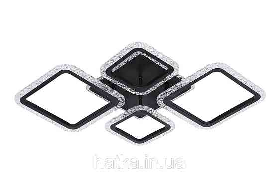 Люстра потолочная светодиодная VALESO Акрил/Металл Черный 112W 2966/2+2 Киев