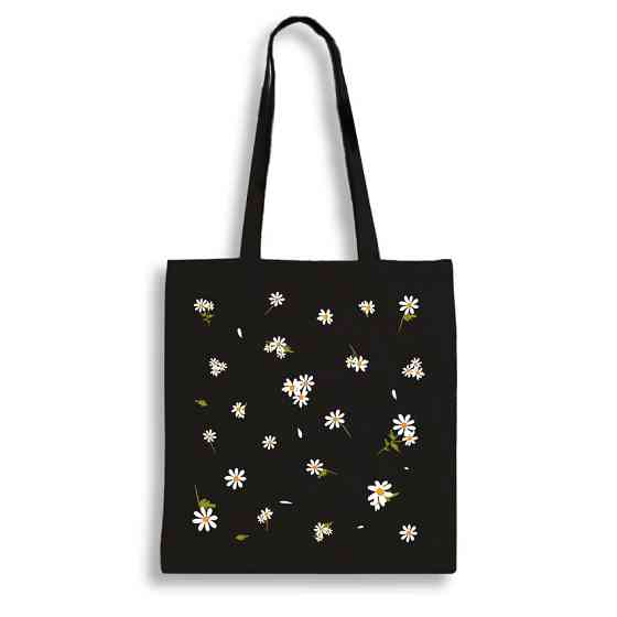 Екошопер BookOpt BK4091 Ромашки - сонячні квіти, чорний Київ