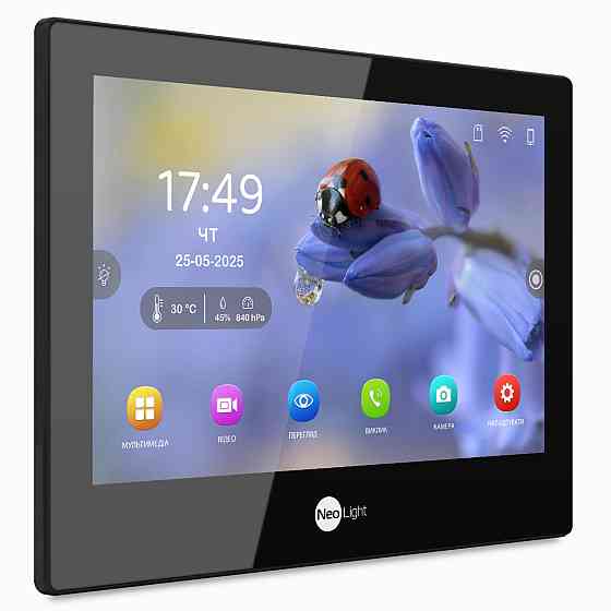 IP-відеодомофон 8 дюймів з Wi-Fi NeoLight ALPHA Hybrid black Київ