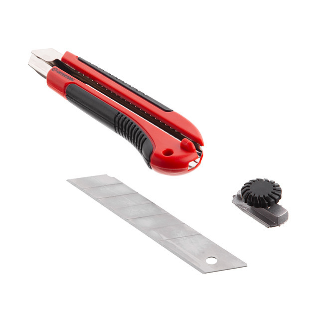 Ніж сегментний, 25 мм, металева напрямна, прогумована ручка INTERTOOL HT-0526 Киев - изображение 14