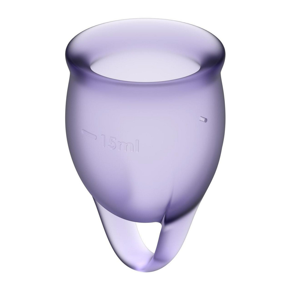 Набор менструальных чаш Satisfyer Feel Confident (lila), 15мл и 20мл, мешочек для хранения Sex Aura Киев - изображение 3