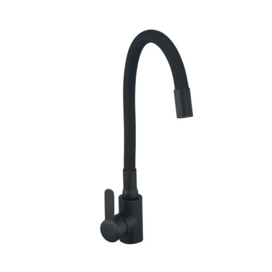 Кухонный смеситель Champion EZA-011 Black REFL.Black с силиконовым изливом из нержавеющей стали (CH6457) Харьков