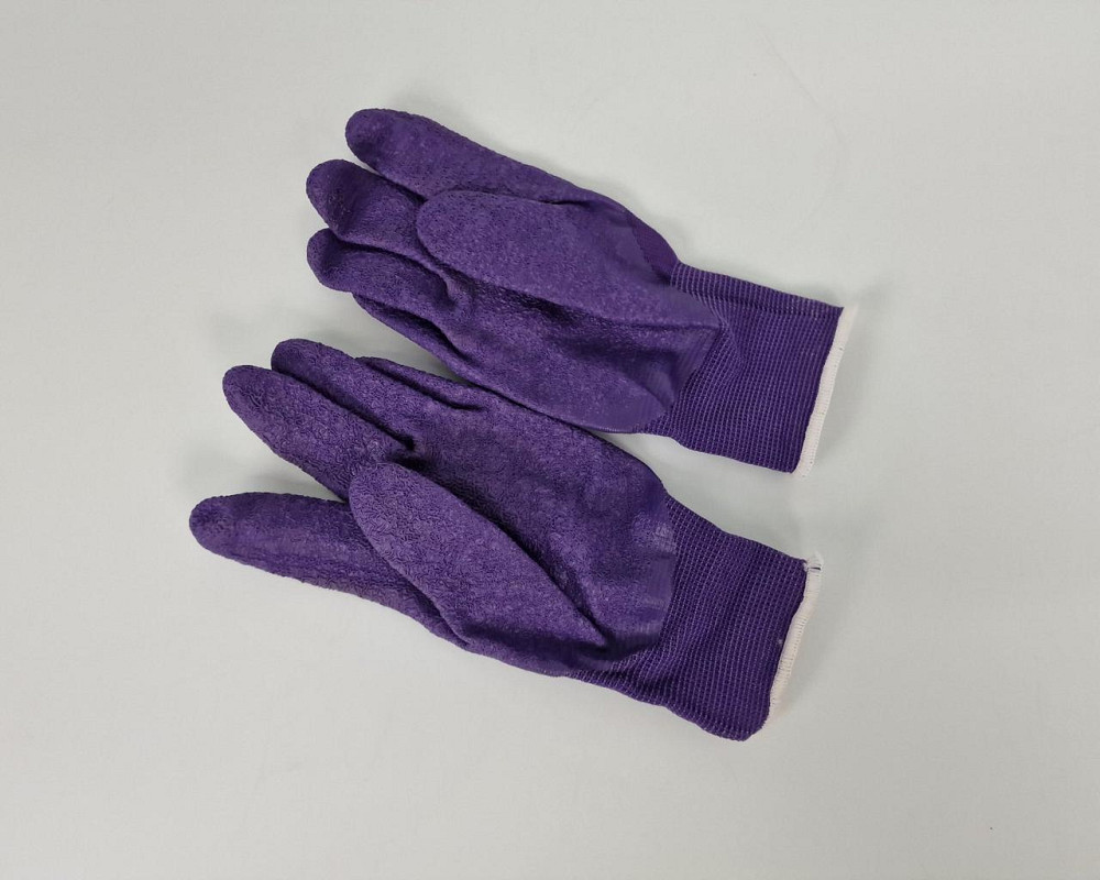 Господарські рукавички зі стрейчева покрита спіненим латексом No379 (12 пар) Харків - фото 2