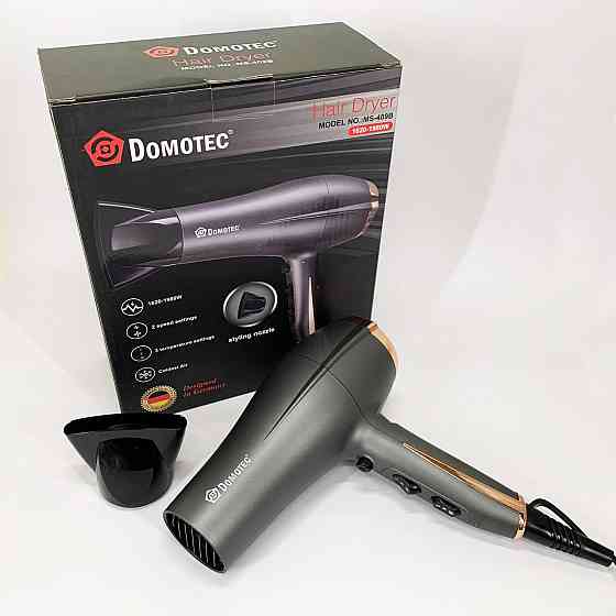 Фен для об'ємної укладки Domotec, Професійний фен для роботи з режимом іонізації XD-69 Івано-Франківськ