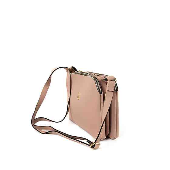 Сумка женская на молнии через плечо с регулируемым ремешком, женский клатч из искусственной кожи, Пудра Каменец-Подольский