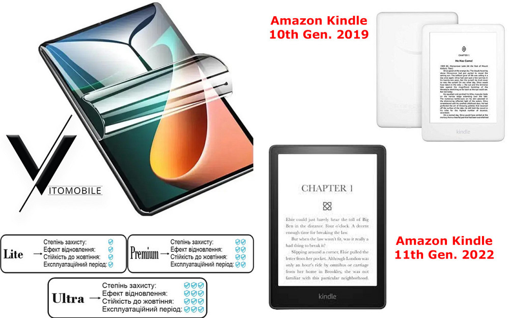 Поліуретанова плівка HyperClear Guard для Amazon Kindle 10th Gen. 2019, 11th Gen. 2022 Київ - фото 1