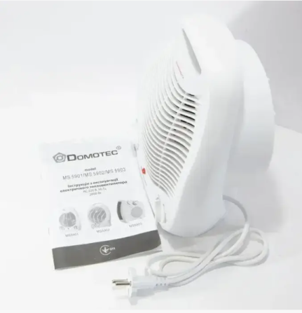 Тепловой вентилятор DOMOTEC MS-5901 2000 Вт с термостатом, 3 режима, защита от перегрева, для обогре Киев - изображение 7