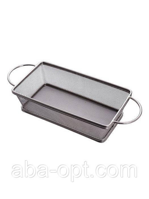 Кошик для подачі снеків прямокутний чорного кольору 20 х 12 х 6 см (шт) Одеса - фото 1