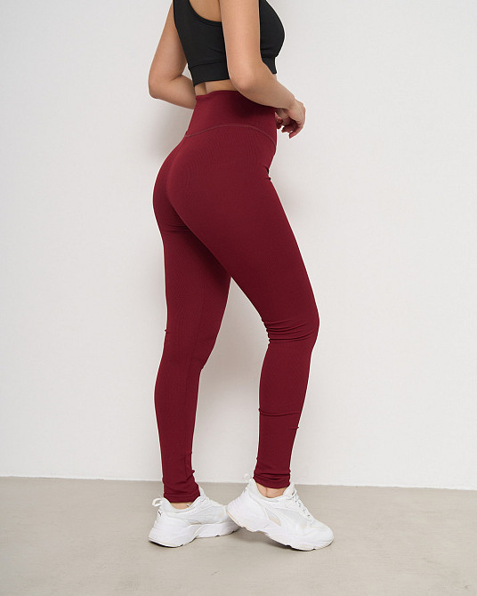 Лосини жіночі в рубчик Nicoletta 10076 Бордовий, M Київ - фото 2