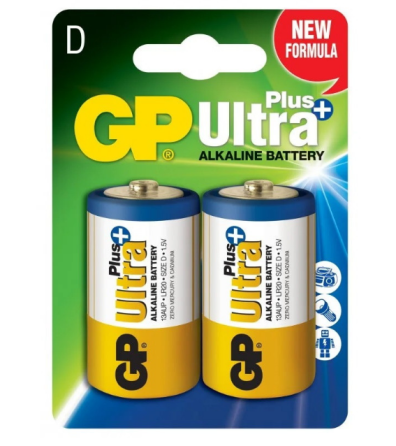 Батарейка лужна D/LR20 (бл-2шт) GP Ultra Plus Житомир