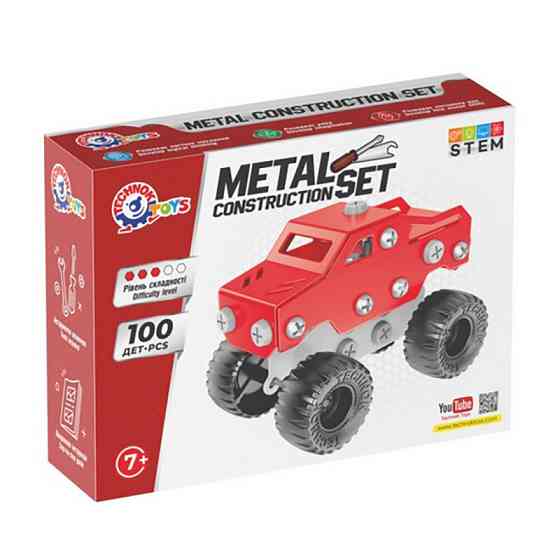 Дитячий металевий конструктор 1317TXK 100 деталей Вінниця