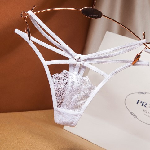 Еротичні стрінги білі - розмір універсальний (42-44) Київ - фото 1