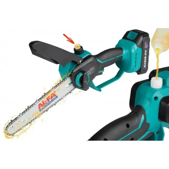 Аккумуляторная мини-пила AL-FA – 21V, бесщеточный двигатель, веткорез с 2 шинами Львов