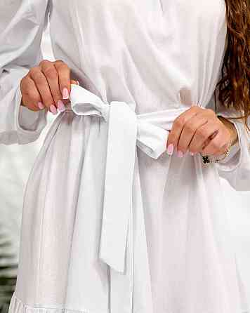 Жіноча легка романтична міні сукня з льону Одеса