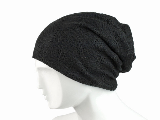 Шапка бини вязаная с узором Lace Киев - изображение 1