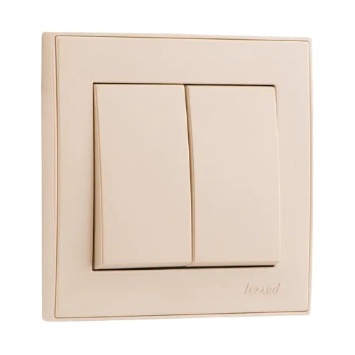 RAIN перлинно-білий перламутр Вимикач внутрішній 2кл Лезард Житомир