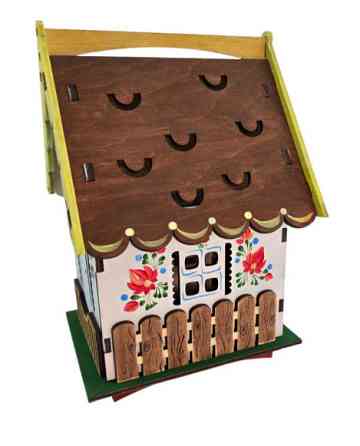 Лампа соляная в украинском стиле Домик Киев