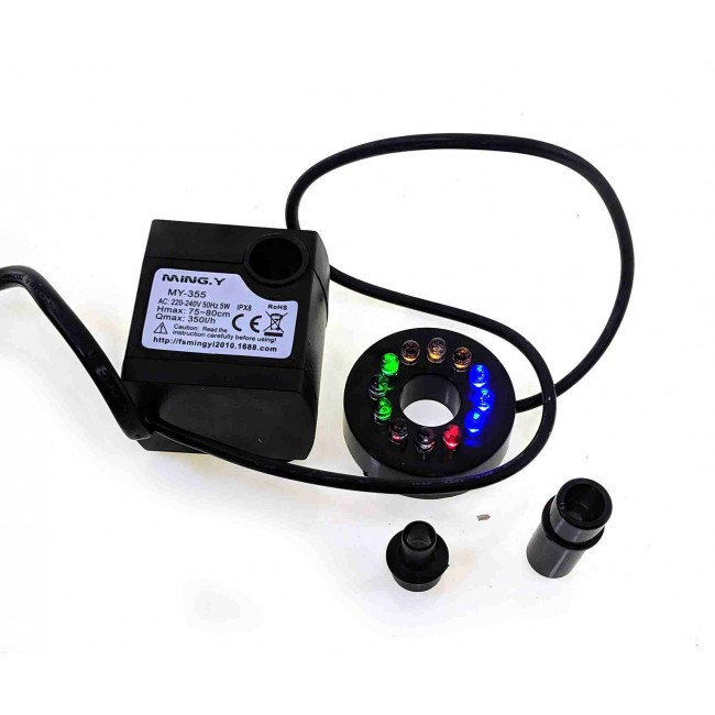 Насос для кімнатного фонтану з підсвічуванням Київ - фото 1