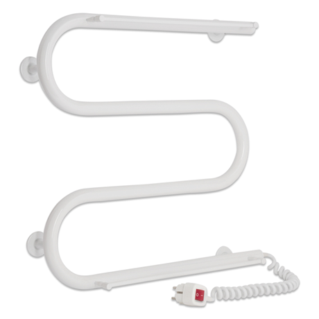 Електричний полотенцесушитель Laris Зебра ЗМІЙОВИК 25 500Х500 з полицями (білий) Київ - фото 1