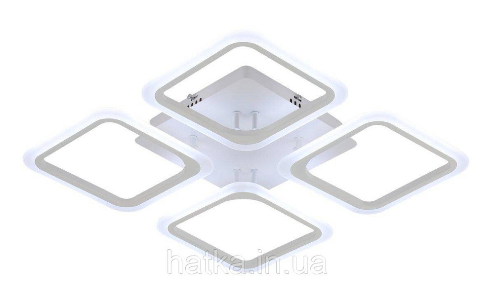 Люстра світлодіодна акрилова стельова 6110-4 WT 74W Київ - фото 4