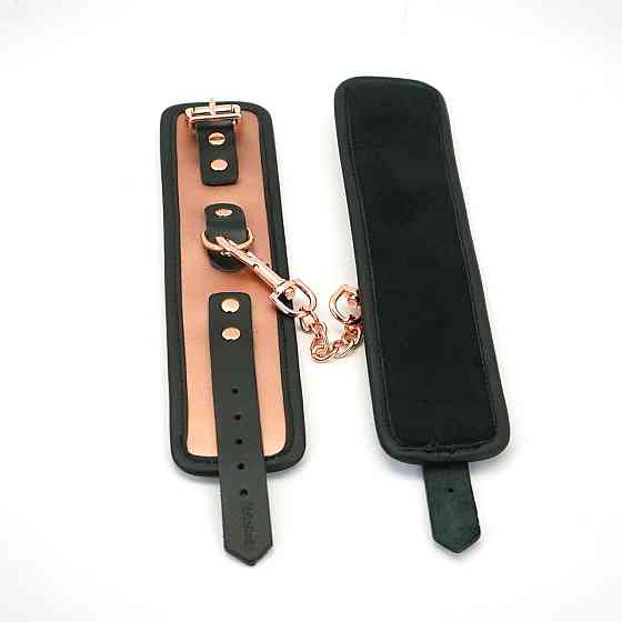Наручники Liebe Seele Rose Gold Memory Wrist Cuff, натуральна шкіра, золото рожеве Sex Aura Київ