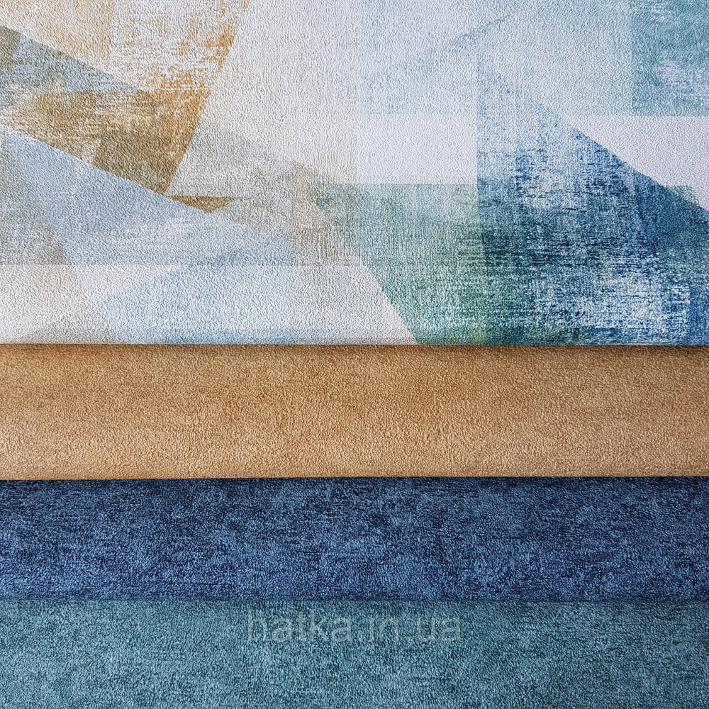 Шпалери вінілові на флізелін Rasch Linares 0.53х10 геометрія абстракція фігури сині жовті бірюза 617962 Київ - фото 4