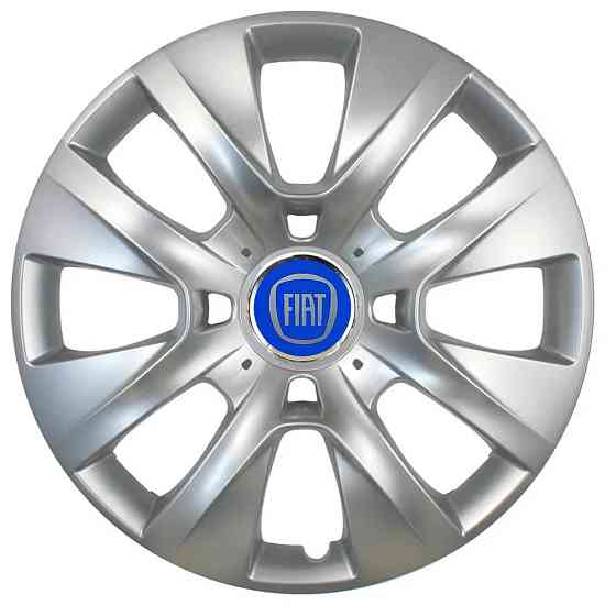 Автомобільні модельні ковпаки R15 Fiat (синій) 334 4шт, SJS, сріблясті Вінниця