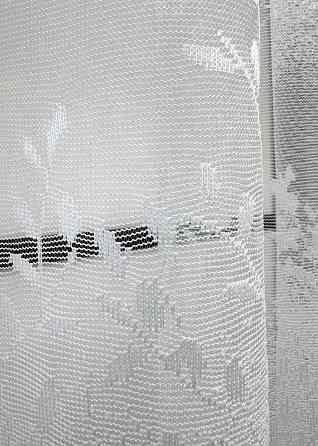 Короткая тюль, высота 1,6 м, жаккард цвет белый 1779т Киев