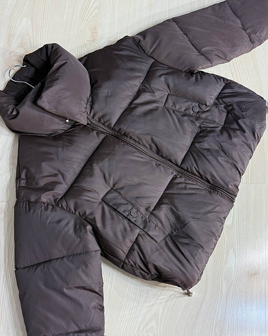 Куртка жіноча Lady Yep 10043 коротка на блискавці з коміром коричнева, коричневий, 44 Київ - фото 17