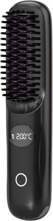 Бездротова щітка-випрямляч для бороди BRAVION T8, 160–200°C, MCH, іонізація, LCD-дисплей, Type-C Київ