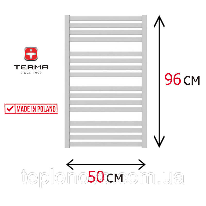 Водяной Полотенцесушитель Плоский Белый 960х500 Terma Marta Черновцы - изображение 1