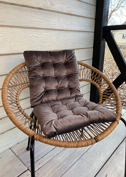 Подушка для стільців (40x40х5 см) Decorator Velour колір бурий 84-121 Київ - фото 6