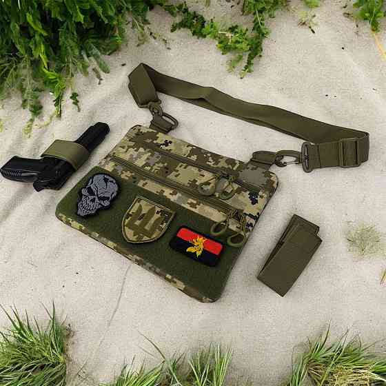 Сумка пояс плечо мужская тактическая, Рюкзак через плечо военная барсетка Сумка через военная NR-49 Львов