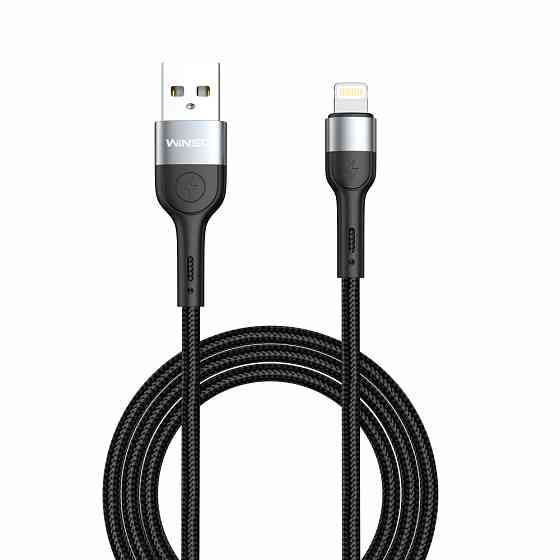 Кабель Winso Pro USB to Lightning TPE+плетіння 1,2м чорний Львів