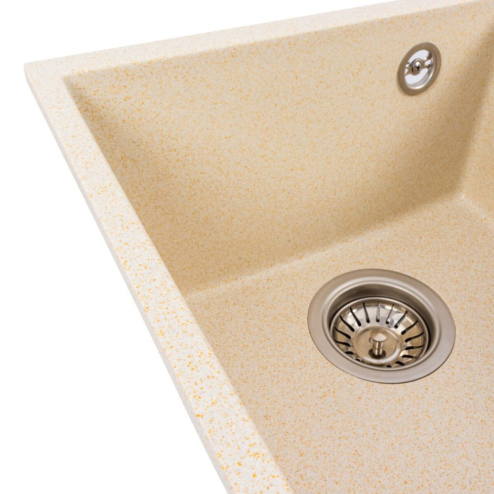 Гранітна мийка для кухні VALESO ROXY 3744 матова Пісок Коломия - фото 5