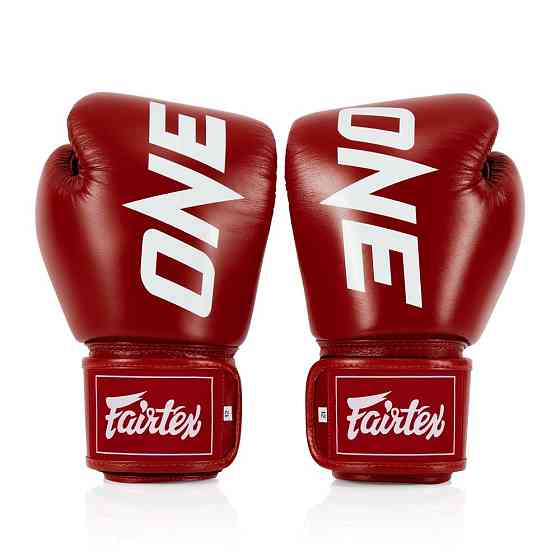 Боксерські рукавиці Fairtex BGV1-ONE (натуральна шкіра) Red 14 унцій (бинти в комплекті) Кам'янське