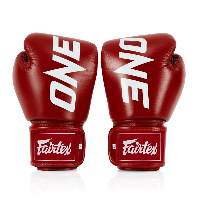 Боксерські рукавиці Fairtex BGV1-ONE (натуральна шкіра) Red 14 унцій (бинти в комплекті) Кам'янське - фото 3