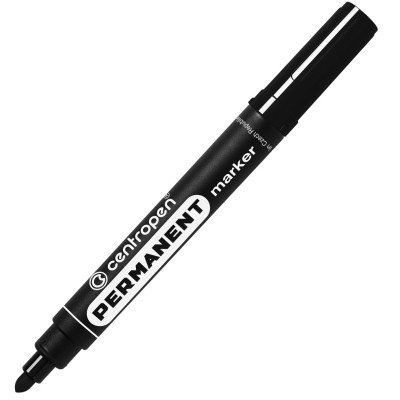 Маркер Centropen Permanent 8566 2,5 мм, round tip, black (8566/01) Вінниця - фото 1