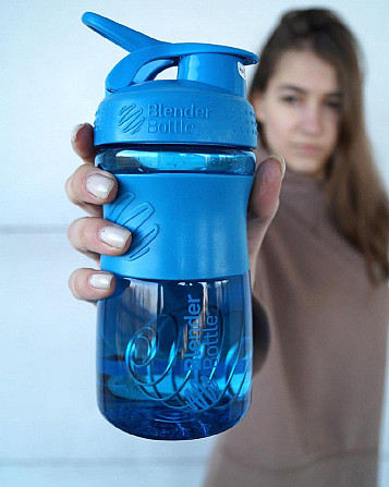 Шейкер спортивний (пляшка) BlenderBottle SportMixer Flip 20oz/590ml Cyan (Original) Кам'янське - фото 8