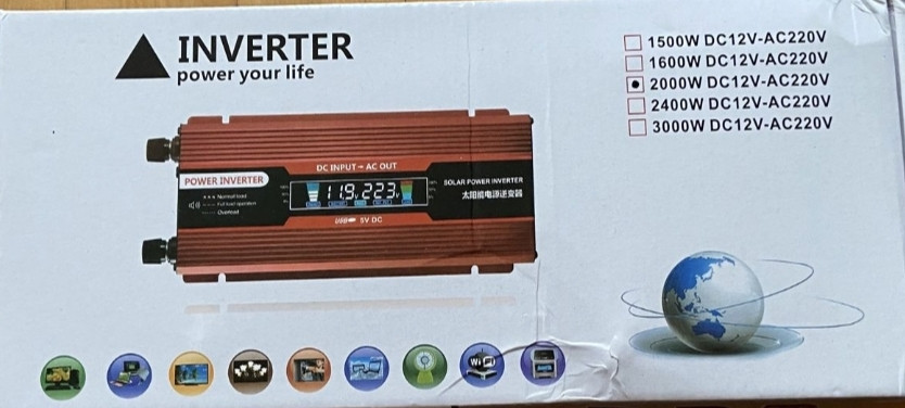 Інвертор автомобільний DDRADON 2000W. Київ - фото 6