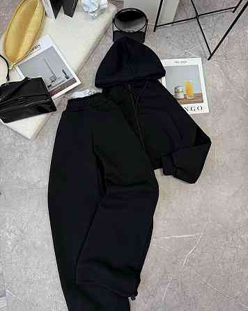 Женский утепленный прогулочный костюм двойка в спортивном стиле трехнить на флисе Одесса