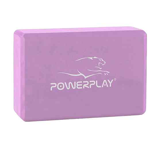 Блок для йоги PowerPlay 4006 Yoga Brick Фіолетовий Луцьк