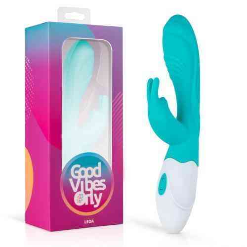 Вибратор-кролик Leda Good Vibes Only, силиконовый, голубой, 20 см х 3.2 см Sex Aura Киев