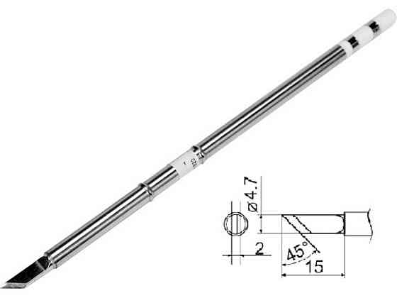 Наконечник для точкової пайки з вклад. грілкою YATO заг. l= 153мм, наконечник 15х4,7х2 мм, тип T12-K Одеса