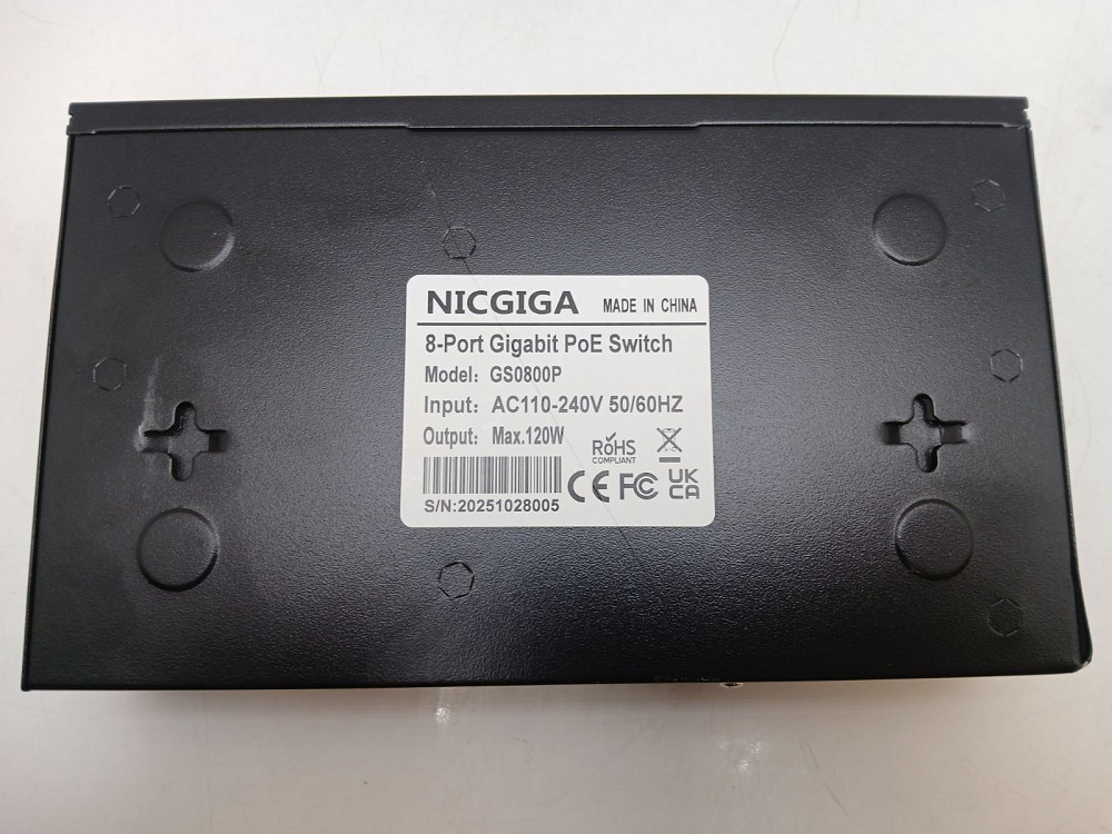 Комутатор некерований POE 8-портовий NICGIGA GS0800P (товар вживаний) Луцьк - фото 3
