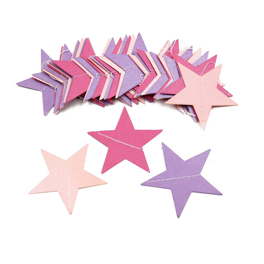 Гирлянда Звездочки на нитке праздничная 4 м на 65 мм разноцветный Киев - изображение 1