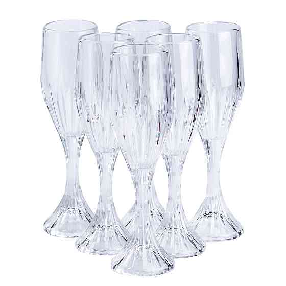 TS Kitchen Набір келихів для шампанського 6 шт по 175 мл з товстого скла Коломия